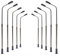 Evemodel LQS06WM 10 STK. Modell Spur N 1:160 Peitschenlampen LED Beleuchtung 62mm Straßenlampen Flexible Höhe 3V