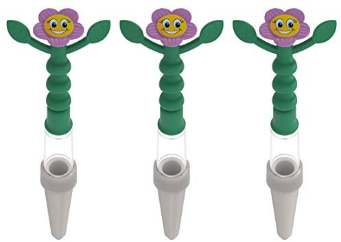 Heidi indicatore di irrigazione per tutte le piante in vaso, set di 3, rosa, senza batterie richieste, visibile da lontano