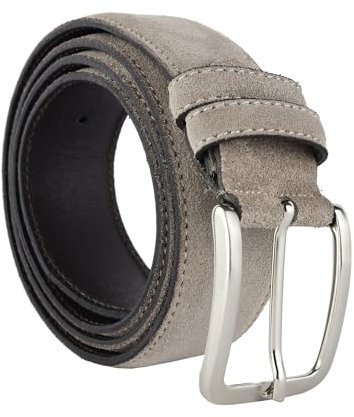 GRESEL Gürtel aus echtem Wildleder für Herren und Damen, Echtleder, Made in Italy, verstellbar, 3,5 cm Breit