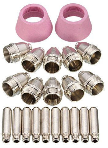 TuToy 22 Stücke Sg-55 Ag-60 Plasmaschneider Verbrauchsmaterial Kit Düsen 1,0 50Amp
