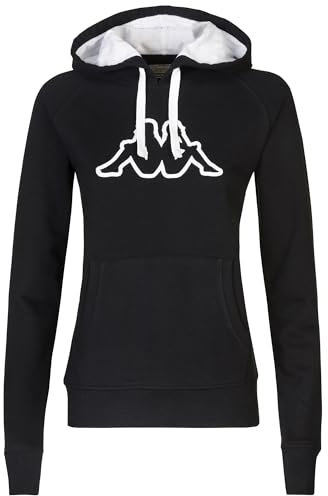 Kappa Felpa con Cappuccio Donna Logo zeleril Slim 3031cb0 s Nero