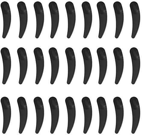 Beaupretty 50pcs mini spatules de maquillage crème pour le visage masque cuillère spatules en cosmétique scoops pointe de spatules (noir)