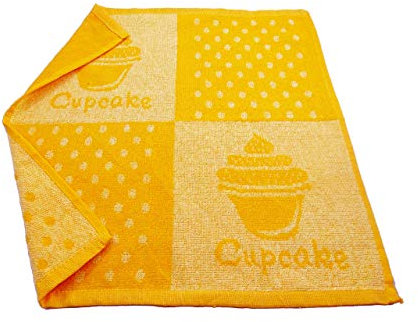 CKM Küchenhandtuch Frottier Baumwolle 45 x 45cm (Cupcake)