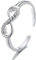 Belons Damen Ring 925 Sterling Silber Zirkonia Unendlichkeitszeichen Ring Offen Verstellbare Infinity Ring für Mädchen Frauen