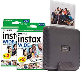 Fujifilm Instax Link Wide Printer & 40 Shots - Mocha Gray
