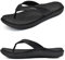 jiajiale Flip Flops Damen Mode Orthopädische Leder Stoff Leicht Zehentrenner Frauen Bequeme Yoga Fußbett Badelatschen Sommer Strand Rutschfest Feste Gummi Sohle Schwarz EU38.5