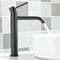 Maynosi Tall Bathroom Basin Mixer Taps, High Rise Basin Tap for Washroom, Countertop Sink Faucet with High Spout, Modern Monobloc Tap with Flexible Hoses, Matte Black