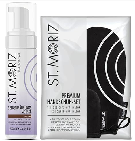 St. Moriz Professional Mousse + Premium Applikator-Set (Dunkel)