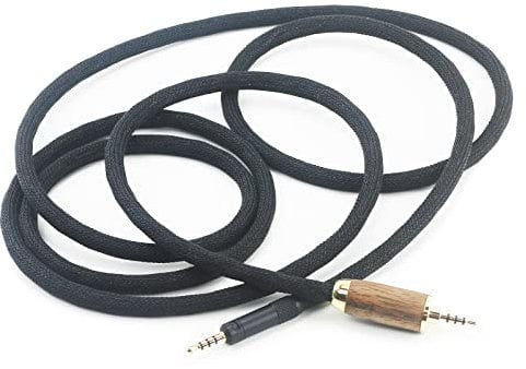 HansnBy 2.5mm Trrs Balanced Male 6N OCC Copper Silver Plated Cord 2.5mm Balanced Cable Compatible with Sennheiser HD598 HD598 SE, HD560s HD598 Cs, HD598 SR, HD599 Headphone Walnut Wood Shell