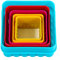 Mesmeriser Cookie Cutters Shapes - Pack of 5 Square Shape Biscuit Cutter Set for Fun Time with Kids