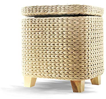PURRL Tabouret de Rangement rotin Osier Pouf Panier Armoire à Chaussures canapé Tabouret Centre Commercial Magasin de Chaussures Repose-Pieds Rangement Multifonctionnel Repose-Pieds Little Surprise