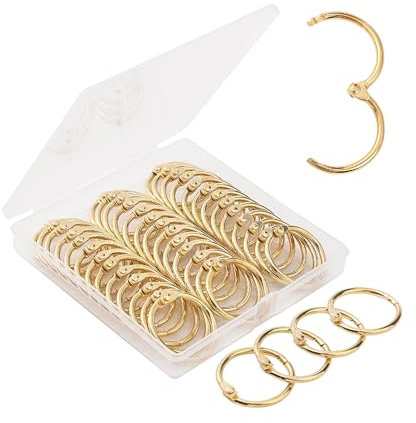 Mr. Pen- Loose Leaf Binder Ring, 40 Pack, Gold Binder Rings 1 Inch, Book Rings, Metal Rings for Index Cards, Rings for Flash Cards, Index Card Rings, Paper Rings, Small Binder Ring, Book Ring