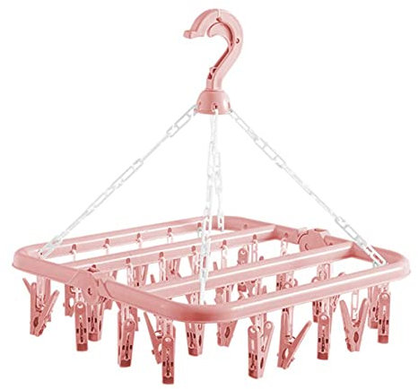 Joyivike Etendoir Chaussette, Etendoir Linge Interieur Extérieur, Etendoir Linge avec 32 Pinces, Sechoir Linge Pliant Suspendu, Sèche-Linge Pliable À Suspendre pour Chaussettes, sous-Vêtements ()