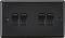 Knightsbridge 10AX 4G 2 Way Plate Switch - Matt Black