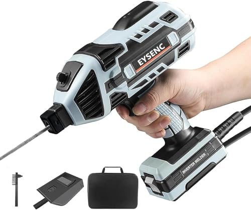 EYSENC Handheld Welding Machine, 220V Welder Machine Gun, Portable ARC Welder IGBT Standing Welding Machine for 3/64-1/8 Stick Welder, 6 Variable Current Adjustment(Grey)