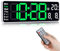 Koolertron Horloge Numérique Murale avec Télécommande Positif Compte à Rebours Chronomètre USB Luminosité Réglable pour Salon Cuisine Bureau Gymnase (13 Pouces, Turquoise)