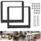 Thanaddo 2 Stück Tischbeine, Rechteckige Tischbeine mit Bodenschützern für Wohnzimmer Büros Schreibtisch Sitzbank Schwarz (80 x 72cm)