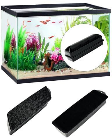 Outil de nettoyage magnétique, outil de nettoyage flottant, brosse de nettoyage magnétique pour aquarium, nettoyant puissant pour vitres d'aquarium, convient pour le verre d'aquarium, etc.