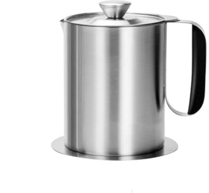 VKEID Pichet à Huile de Crépine Bidon d'huile en Acier Inoxydable 304, Filtre à Huile, Bouteille d'huile filtrante Domestique