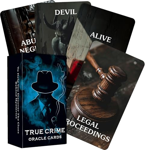BAIYOOBAI True Crime Clues Orakelkarten, Verschwörungs-Orakeldeck, 80 Karten, Orakel-Karten für Anfänger, Wahrsager-Spielzeug