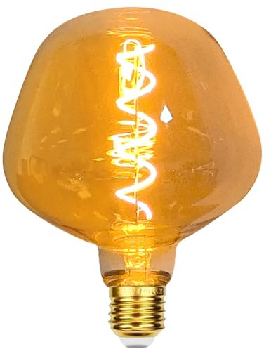 KANQIAO Edison Vintage Glühbirne E27, E27 LED Vintage Dimmbar 4W Retro LED Lampe Dekorative Antike Glühbirne Ideal für Nostalgie und Retro Beleuchtung im Haus Café Bar - M132 - Bernstein