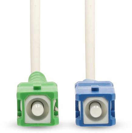 NEDIS Câble patch à fibre optique - SMF (phase de mode simple) - SC/APC - SC-UPC - 100 Gbps - 6 m - Blanc - Boîte cadeau avec Euro Lock