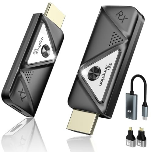 BDFFLY Wireless HDMI Extender 1080P@60Hz - Dual-Band 2.4G/5G Transmitter & Receiver, Plug&Play, 30m Range, HDCP1.2 Certified - Ideal for Streaming/Meetings (Not for Gaming)