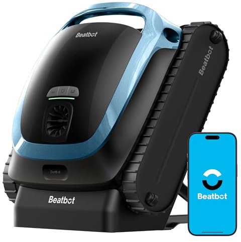 Beatbot AquaSense 2 Robot Piscine sans Fil, Aspirateur Piscine avec Remontée Automatique, nettoie Le Fond, Parois et flottaison, Nettoie la Ligne d'eau en 2 passages, pour piscines jusqu'à 3 230 pi²