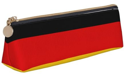 Zhuanyun Dreieckige Aufbewahrungstasche aus Leder mit deutscher Flagge, multifunktional, für den täglichen Gebrauch