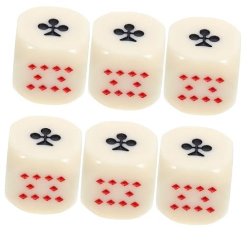 GARVALON 15 Spanische Pokerwürfel 16mm Acryl Würfelset Mit Abgerundeten Ecken in Elfenbeinfarben Verschleißfestes Würfelspiel Für Freunde Und Partys in Bars Und Zuhause