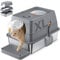 Caja de Arena Cerrada Extragrande,Arena para Gatos de Acero Inoxidable con Cubierto,Arenero Gato Grande,con Pala, Anti-Fugas, Sin Olor, Fácil de Limpiar, para Varios Gatos
