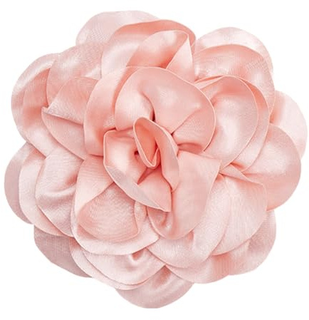 craspire Rosa 7.8 Zoll Rosenblumen Brosche Zierliche Reversnadeln Satinstoff Handgefertigt Vintage Elegant Große Blumen Haarspangen Mit Entenschnabel Für Damen Brautkleid Hochzeit Party Tanz Bankett