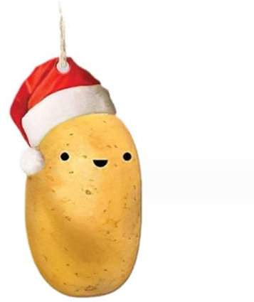 Adornos colgantes de Navidad para platos de patatas para todas las edades y adecuados para varios lugares para varios ajustes