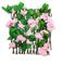 Erweiterbares Rankgitter aus Holz, künstliche Rosenblüte, Rankgitter, Hecke, künstliche Wandhecke, Sichtschutz für Garten, Balkon (Rosa)