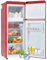 Retro Refrigerator,Fridge-Freezer Combination,Two-Door, 92 Liters Total Volume, with 28 Liters Freezer Volume. 116 Kwh/Year, -27°C ~13°C,Led Lighting. [Energy Class D],Red