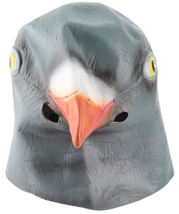Walfront Latex Mask for Halloween Cosplay, Breathable Design, Fits Adults and Kids, Ideal for Parties or Carnival, Size 35 * 36 * 31cm