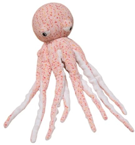 JORCEDI Oktopus Kuscheltier, Realistisches Oktopus PlüSch,Weich Kuscheltier, Kuscheltier Krake Kreative PlüSchtier, Tiefsee Kriechtier Spielzeug for Kinder Geburtstag (40cm,Fen)