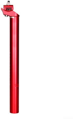 Tija de sillín de aleación de aluminio para carretera de montaña para bicicleta, tubo de sillín de ángulo ajustable con acabado arenado, poste de ciclismo ligero de 350 mm, compatible con (rojo 27,2 x