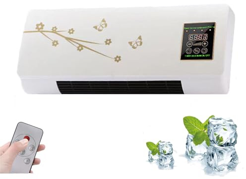 Aire acondicionado split sin conductos – Unidad de aire acondicionado de pared 2 en 1 (frío y calor) con control remoto, mini sistema portátil súper silencioso para el hogar, la oficina y el dormito