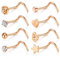 Incaton 20 Gauge 8stk Nasenstecker Spirale Stecker Nasenpiercing Nasenring Chirurgenstahl Nostril Piercing Schmuck Set Rosa Gold