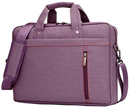 HotYou Sac à Main en Nylon Sacoche Porte Documents Serviettes Pochette pour Ordinateur Portable 15 Pouces, Version 2 Violet