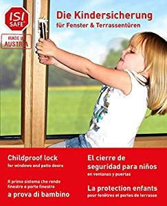 1 x ISI SAFE Fenster, Balkon- und Terrassentürensicherung, Montage ohne Werkzeug, keine Beschädigung am Fenster, auch im Urlaub sicher, geprüft