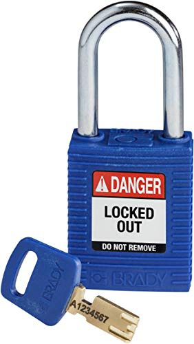 SafeKey Nylon Padlock, 38mm x 84mm x 19mm, Blue
