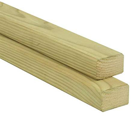 Gartenwelt Riegelsberger Láminas de pino impregnada de 35 x 55 mm, longitud 190 cm, tabla de madera de construcción lisa cepillada por los 4 lados.