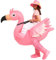 One Casa Costume de flamant rose gonflable à monter sur un flamant rose - Costume d'Halloween pour adulte