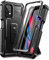 Dexnor Hülle Kompatibel mit Samsung Galaxy A32 5G mit integrierter Displayschutzfolie Military Grade Armor Heavy Duty 360 Ganzkörper Stoßfeste Stoßfängerschutzhülle mit Ständer - Schwarz