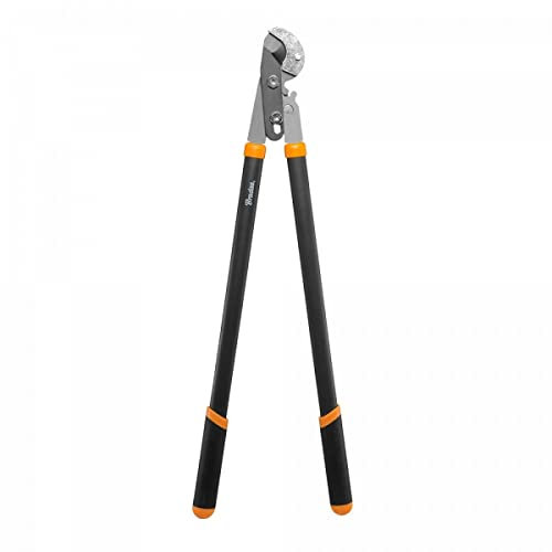 R.G. Astschere Getriebeastschere Gartenschere 80cm Amboss Klinge Baumschere Astschneider Strauchschere, Schwarz/Orange