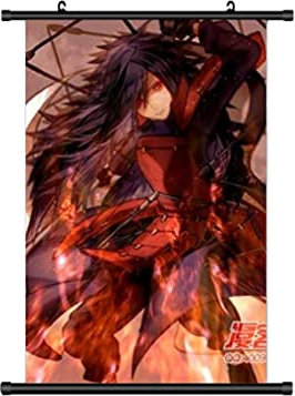 KARMA-X Großes 60x90CM Naruto Kakemono Rollbild | Anime Manga Stoffposter Wallscroll Poster | Wanddeko Geschenk | Madara