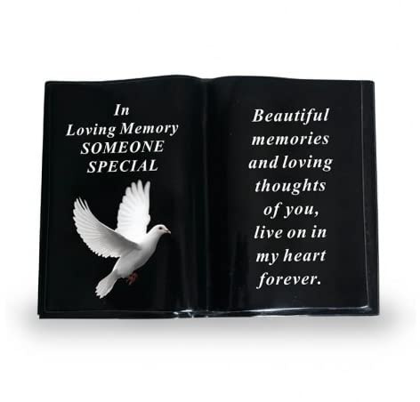 David Fischhoff Graveside Memorial Black Book with Dove - Someone Special