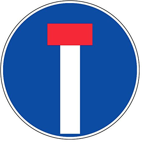 Panneau Voie sans issue - Rigide Ø300mm - 4060835